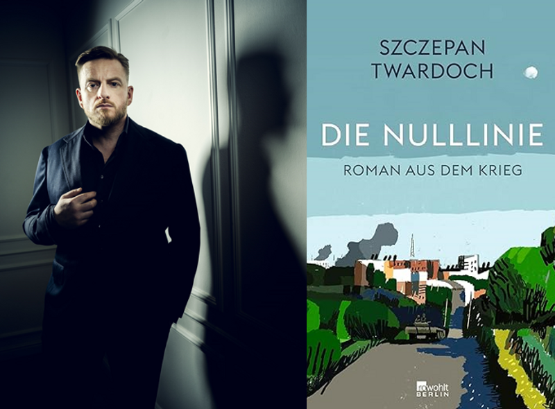 Szczepan Twardoch Foto J. Poremba und Titelseite Die Nulllinie